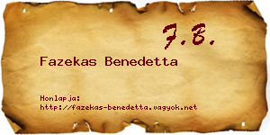 Fazekas Benedetta névjegykártya